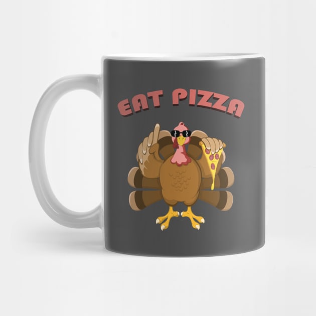 Turkey Eat Pizza Funny Thanksgiving by MasliankaStepan